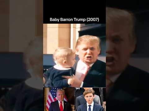 Baby Barron Trump holds a speech with father Donald Trump 😍🇺🇸 #donaldtrump #trump #usa