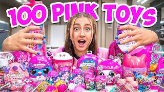 Unboxing 100 *PINK* Mystery toys!!😱🎁 *RARE FINDS*