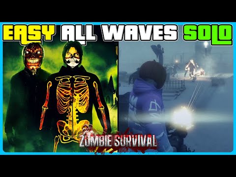 EASY SOLO Zombie Survival North Yankton Cemetery! - All Waves SOLO - GTA 5 ONLINE