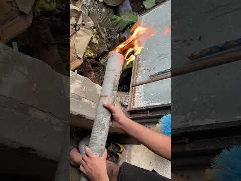 PVC pipe fire 🔥 \ omg pipe fire \ plumbing tips and trick \ ideal \ diy \ make \ how to fire pipe