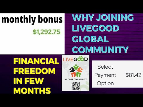 THE GOOD WAY TO MAKE PASSIVE INCOME IN LIVEGOOD COMPANY IS BY JOINING LIVEGOOD GLOBAL COMMUNITY.