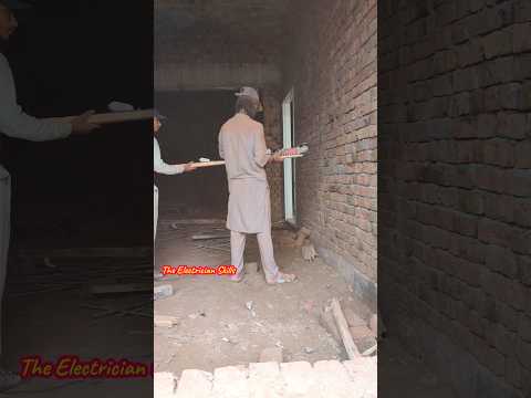 electrical piping wall cutting work #youtubeshorts #shorts