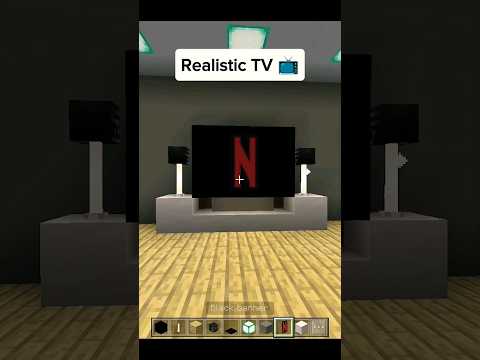 Realistic TV in Minecraft | #shorts #minecraft