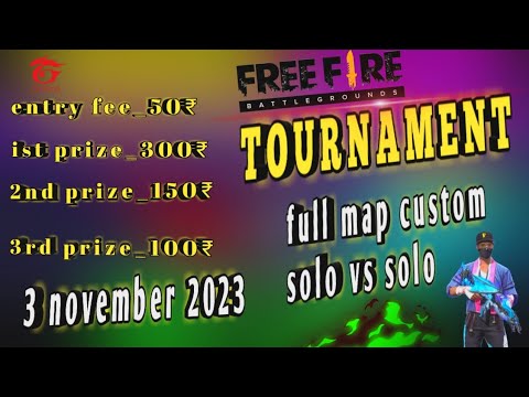 join this tournament free fire tournament😮solo full map custom#freefiremax#freefireindia