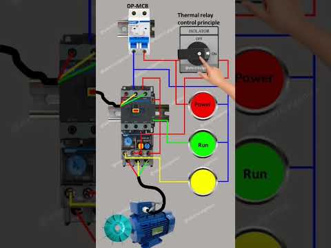 Dol starter |Thermal relay  control principal | @Electricalgenius