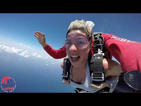 Amanda jumps out of a plane at 10,000 feet over Playa del Carmen