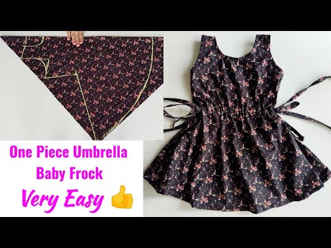 One Piece umbrella cut Baby Frock Cutting and stitching | Baby frock Cutting and stitching