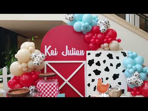 Farm Themed Decoration | Balloon Garland | Farm Setup | 1st Birthday  Theme Ideas