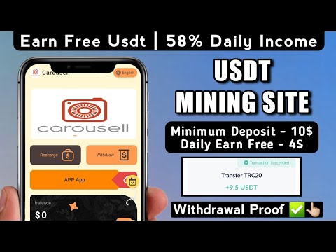 New Usdt Earning Site Usd Mining Site 2024 Best Investment Usdt Earning Website