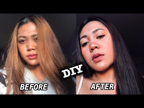 DYING MY HAIR AT HOME BLONDE TO MEDIUM BROWN | DIY | TUTORIAL