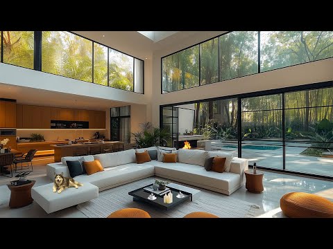 Peaceful Morning on Cozy Living Room Space 🌤️ Relaxing Jazz Background Music for Work, Study & Sleep