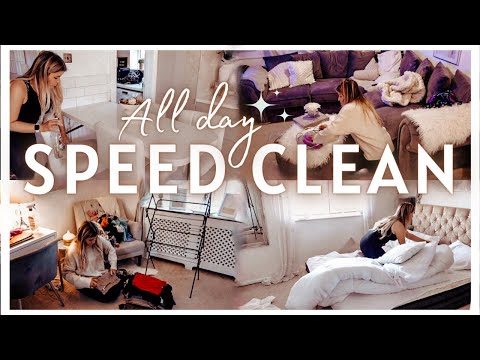 ALL DAY SPEED CLEAN WITH ME | EXTREME CLEANING MOTIVATION