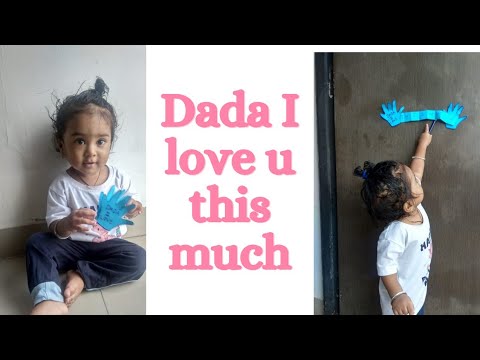 simple craft work for father's day by toddler