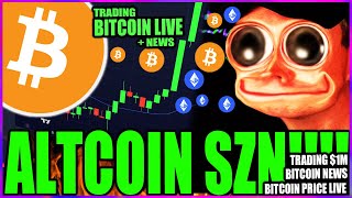 ALERT 🚨 ALTCOIN SEASON HAS STARTED - BITCOIN PRICE LIVE! BTC ANALYSIS LIVE - CRYPTO NEWS + ALTCOINS