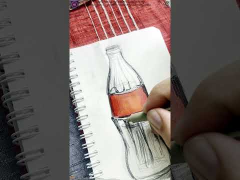 Painting tutorial - how to paint a Coca Cola bottle, part 1