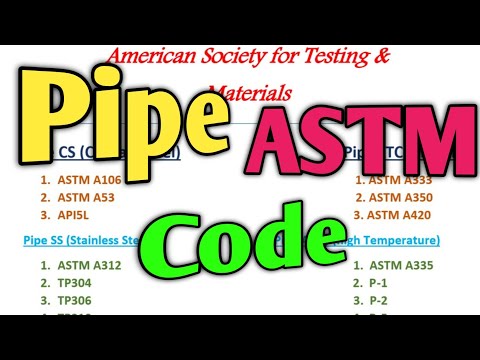 What Is The Astm Code For Pipe And Fitting @Construction l&i