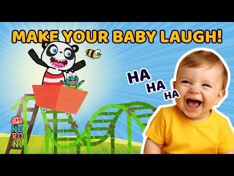 Goofy Panda, Beebee, and Gri's Bamboo Coaster Invention | Best for Babies' Laughter! | Neroni Kids