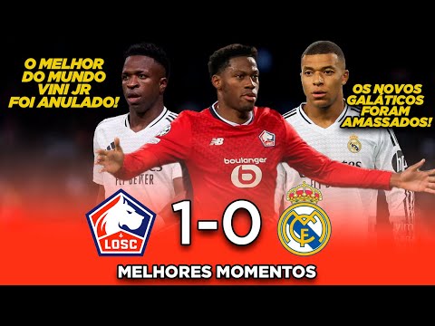 VINI JR VAI MAL E REAL PERDE NA CHAMPIONS - Lille 1x0 Real Madrid - Melhores Momentos HD