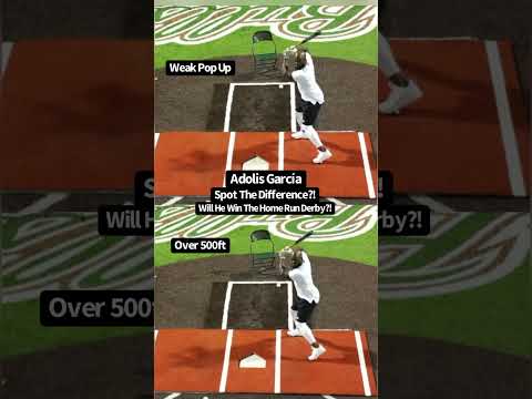 Will Adolis García Win the Home Run Derby?!? Spot the Difference In His Swing #baseball #mlb