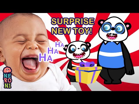 Surprise, New Toy! | Videos to Make Baby Laugh and Relax | Goofy Panda & Beebee | Neroni Kids