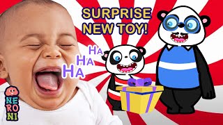 Surprise, New Toy! | Videos to Make Baby Laugh and Relax | Goofy Panda & Beebee | Neroni Kids