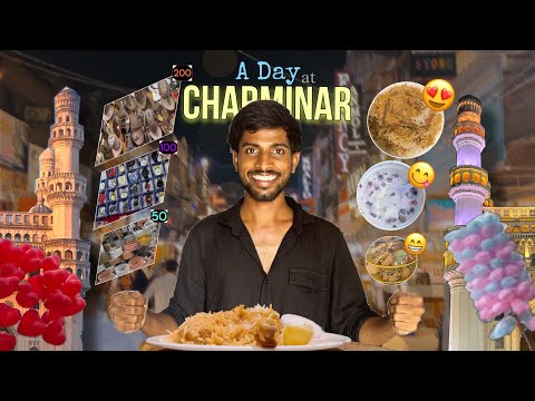 Charminar street shopping 🤩 Hyderabad Biriyani street food || Hyderabad dairies #10 💖