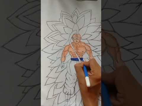 Draw Goku super Saiyan infinity ( full body) #dragonball #art #anime #shots