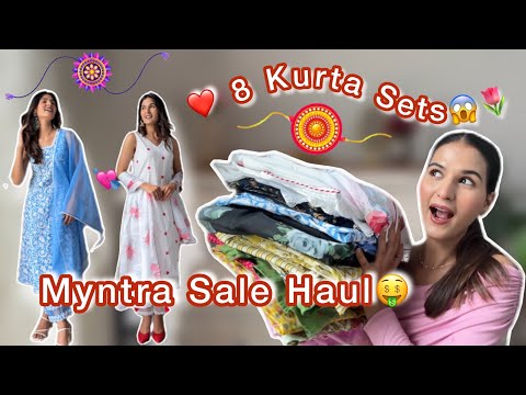 Myntra Sale Haul||50-80% Off😱||Rakshabandhan Kurts Sets Try on haul❤️Swati Rathi #myntra