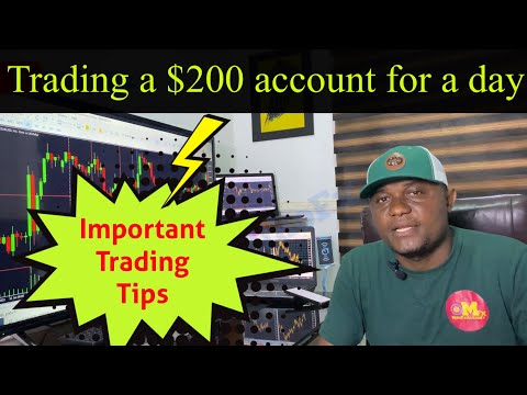 Trading a $200 dollar account for a day//Important Trading Tips