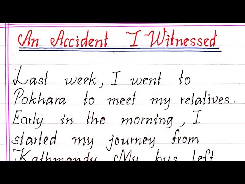 An Accident I Witnessed Paragraph Writing || Writeology TV