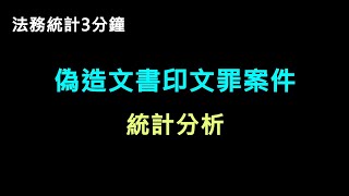 法務統計3分鐘-偽造文書印文罪案件統計分析