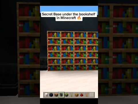 Secret Base under the bookshelf in Minecraft | #shorts #minecraft