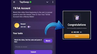 TikTok Account | Tapswap Code | How to Turn Your TikTok Account into a Money-Maker