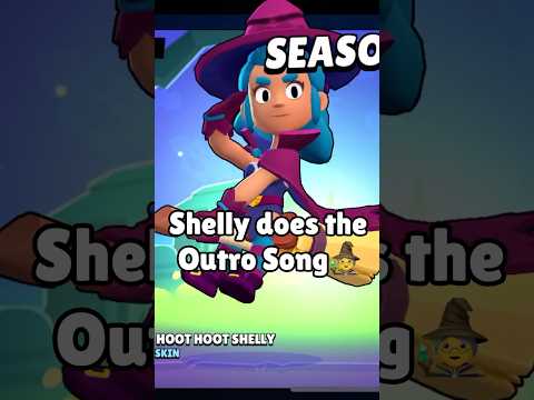 Hoot Hoot Shelly doing Outro Song😂 #brawlstars #funny #shorts