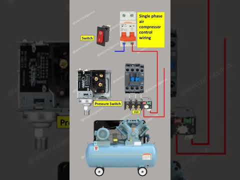 Single phase air compressor automatic control wiring diagram