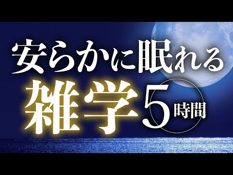 【睡眠導入】安らかに眠れる雑学5時間【合成音声】