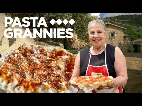 Elvira makes traditional Sardinian bread called "pane carasau" | Pasta Grannies