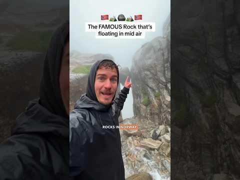 Jumping onto a FLOATING rock in Norway