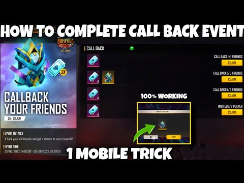 HOW TO COMPLETE CALL BACK EVENT IN FREE FIRE || FREE FIRE NEW CALL BACK EVENT KAISE COMPLETE KAREN