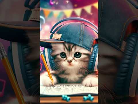 Kitten Studying #kitten #studymusic #construction