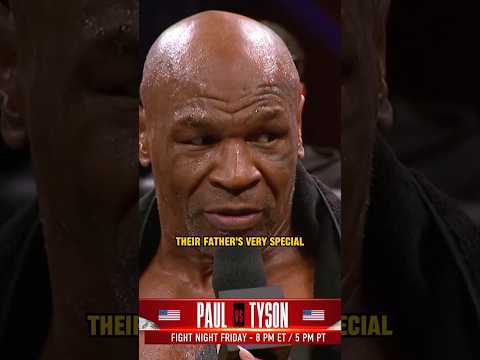 Mike Tyson on having his kids with him for his fight vs Jake Paul (via@Most_Valuable_Promotions)