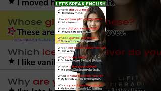 English speaking practice How to speak English quickly? English question answers #americanenglish