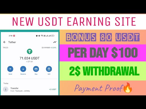 Get 80$ Free 💥 New USDT Investment Site | Usdt Earning Site | Usdt Mall Income Site