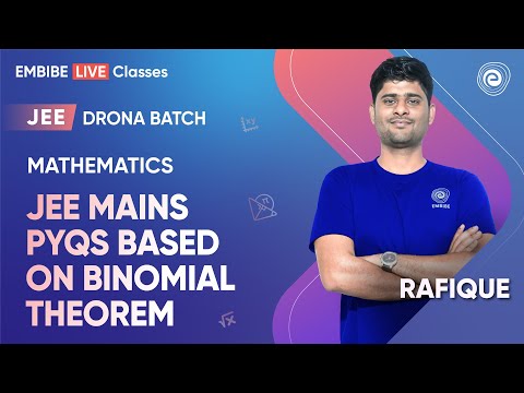 JEE 2024 | Mathematics | JEE mains PYQs based on Binomial theorem | Rafique Sir