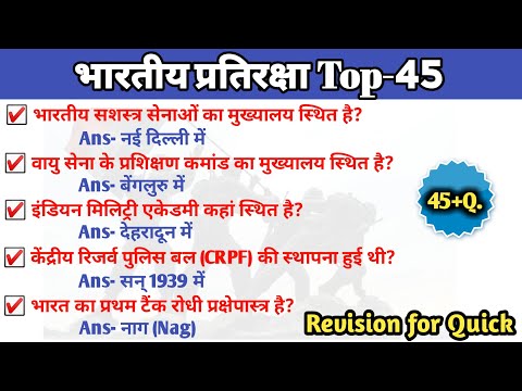 Gk | Gk in hindi | Indian defence Gk | Defence Gk in hindi | Indian defence speedy gk | defence mcq