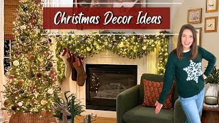 Christmas Decor Ideas | Living Room Decorate with Me | Vintage-Inspired Tree, Mantel & More!