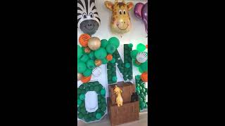 Wild One First Birthday Theme | Balloon Garland | Balloon Letters | Party Idea