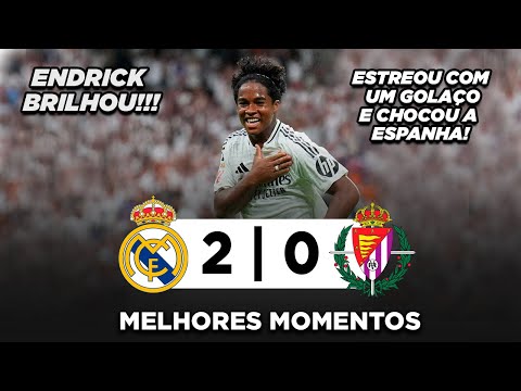 ENDRICK FAZ GOLAÇO EM ESTREIA DOS SONHOS | Real Madrid 2x0 Real Valladolid | Melhores Momentos 2024