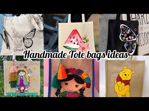 Handmade Tote bag ideas|Hand painted tote bags|Tote bags ideas