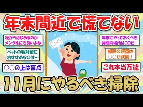 【2ch掃除まとめ】11月から計画的に大掃除！掃除上手さんが教える効率的な進め方【断捨離と片づけ】ガルちゃん有益トピ